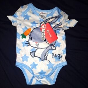 PatPat Blue Buggs Bunny Star Print Bodysuit 0-3 Months